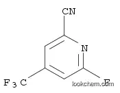 Molecular Structure of 1156542-26-5 (2-Pyridinecarbonitrile, 6-fluoro-4-(trifluoromethyl)-)
